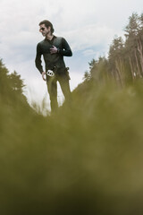 man running in the park