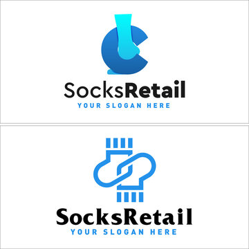 Retail business socks logo design