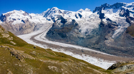 Huge glacier in Swiss Alps 