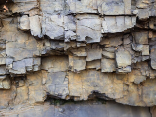 Shungite outcrop in the village of Shunga in the Republic of Karelia
