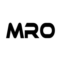 MRO letter logo design with white background in illustrator, vector logo modern alphabet font overlap style. calligraphy designs for logo, Poster, Invitation, etc. - obrazy, fototapety, plakaty