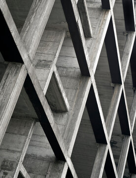 external view of concrete building structure under construction