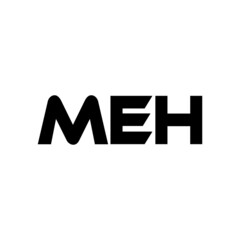 MEH letter logo design with white background in illustrator, vector logo modern alphabet font overlap style. calligraphy designs for logo, Poster, Invitation, etc.
