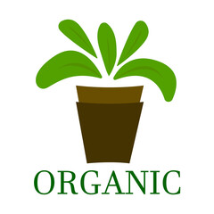 Fototapeta na wymiar plant icon, organic produce, vector illustration