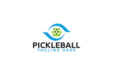 pickleball logo vector graphic for any business especially for sport club, team, association, community, etc.