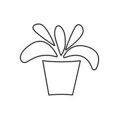 plant icon, organic produce, vector illustration