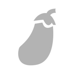 eggplant icon on a white background, vector illustration
