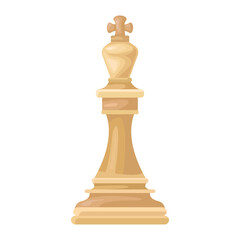 Chess King piece, isolated illustration.