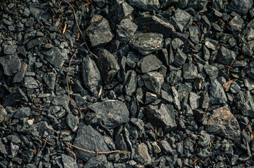 Grey and black stones