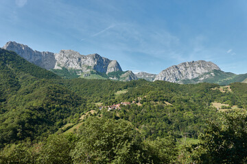 Beyu Pen path in the Ponga Natural Park in Asturias. Spain