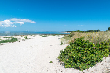 Beach at the port of the Navy on Hel peninsula.