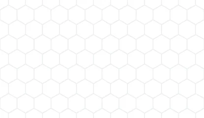 Wall murals White Seamless hexagon grid background. Geometry pattern hexagon. Hexagonal netting. Honeycomb background. Abstract vector background.