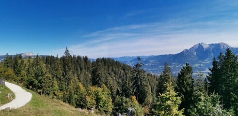 Ausblick von einem Berg in Bayern