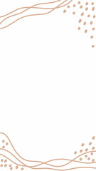 stories template with abstract hand drawn organic shapes and botanical elements. doodle freehand style with modern warm colors