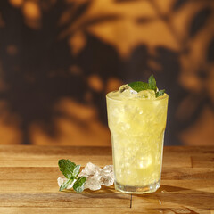 Desk of free space and orange fruits 