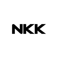 NKK letter logo design with white background in illustrator, vector logo modern alphabet font overlap style. calligraphy designs for logo, Poster, Invitation, etc.