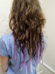 african braids with kanekalon at close range