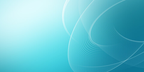 Abstract soft blue background with wavy lines for banner design template
