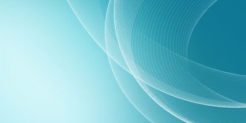 Abstract soft blue background with wavy lines for banner design template