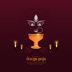 DURGA PUJA- abstract illustration of durga puja.