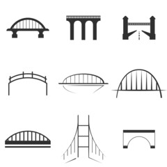 Vector illustration on the theme bridge