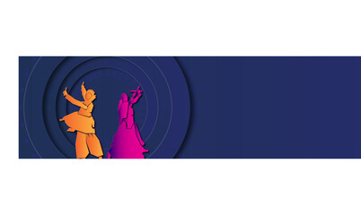 DANDIYA NIGHT CELEBRATION ON NAVRATRI. VECTOR