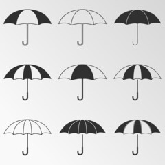 Fototapeta na wymiar Vector illustration on the theme umbrella
