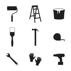Vector illustration on the theme home repair icons