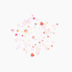 heart love vector confetti frame valentine pink