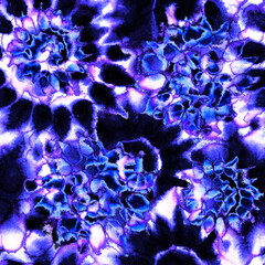 Watercolor hand painted seamless pattern. Mixed