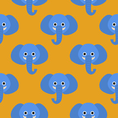 Cute pattern elephant cartoon vector illustration. Can be used for printing on T-shirts, baby clothes, fashion designs, baby shower invitation card.