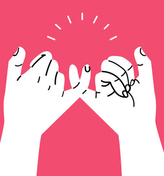 hands making  promise icon concept