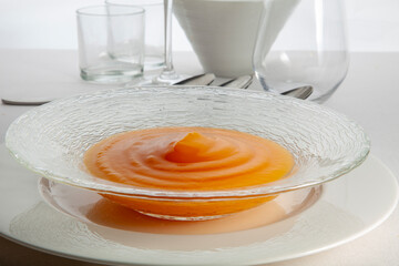 Crema de marisco, gourmet. bisk cream soup.