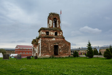 Ruins of St. John's Cathedral in 1828. Monument to the defense of the fortress 1941 -1943 during...