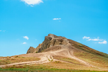 Amazing landscape with hills and mountains on Cape Chameleon in Crimea