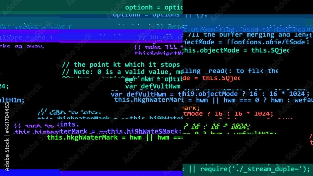 Poster chaotic flashing of computer text mixed with bright multi-colored stripes. an attempt to hack the pr