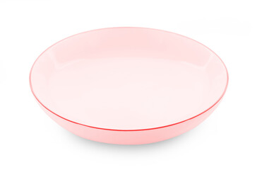 empty plate isolated on white background.