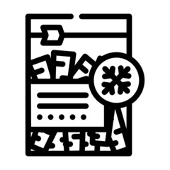 carrots frozen vegetable line icon vector. carrots frozen vegetable sign. isolated contour symbol black illustration