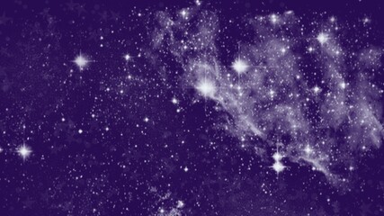 Space background with clouds and stars.