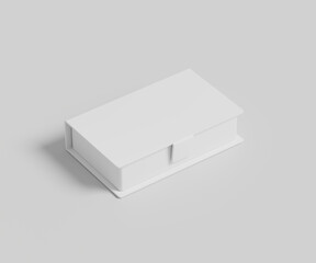 닫혀있는 하얀ㅅ 색상 크라프트 명함 케이스