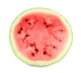 Half of delicious ripe watermelon isolated on white
