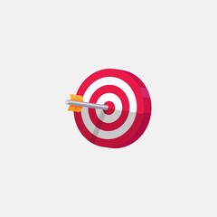Flat design Target vector illustration, target icon 