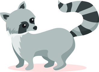 flat autumn forest animal collection