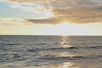 Golden sunset at the beach