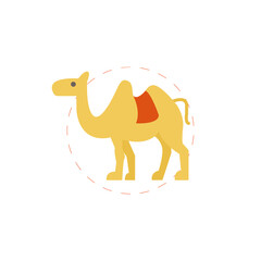 Camel flat icon. Camel clipart on white background.