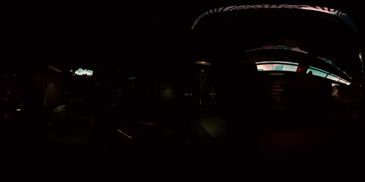 vr360 view of futuristic base interior