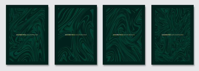 Vector abstract background, dark subtle creative wave patterns, organic marbling texture. Deluxe Minimal pattern design. Modern Cover templates set.