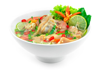 Spicy Soup with Pork Legs hot and Sour Good tasty Thai Food