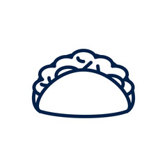 Taco icon logo template isolated on white background.