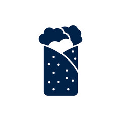 Burrito icon logo template isolated on white background.